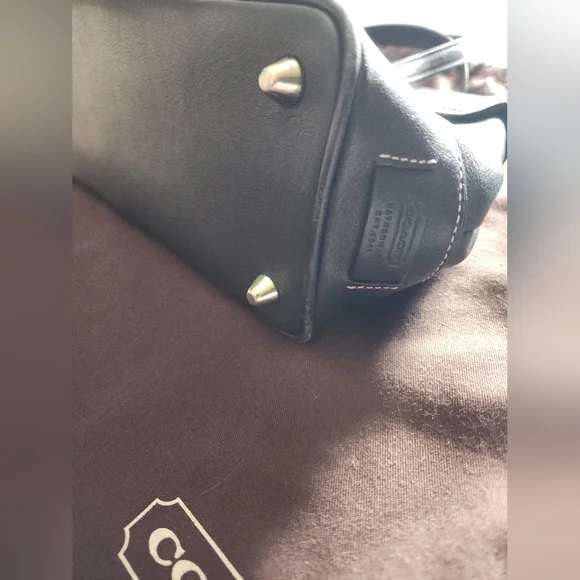 Coach Hampton Black Leather Satchel & Matching Wallet - Picture 12 of 16